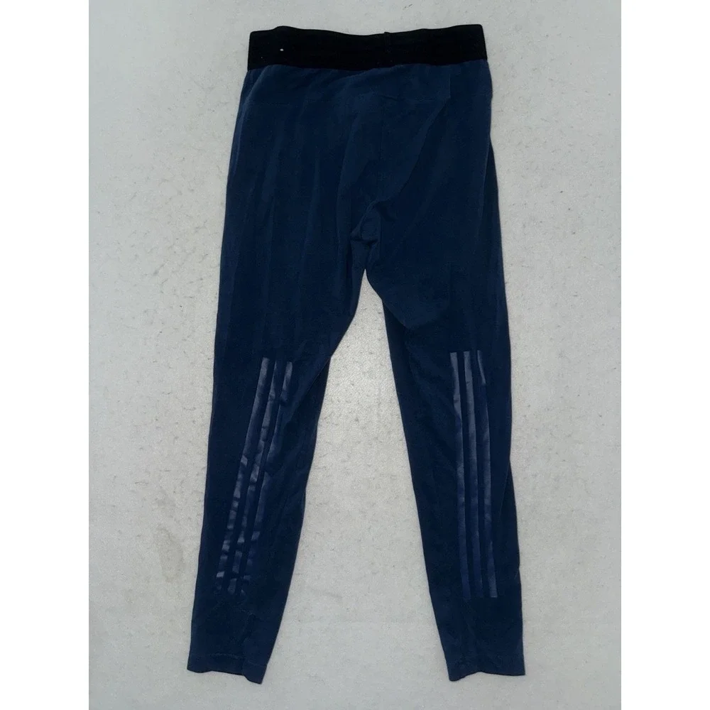 Adidas‎ Leggings Women Size M Blue Dark Navy Blue Ankle Length